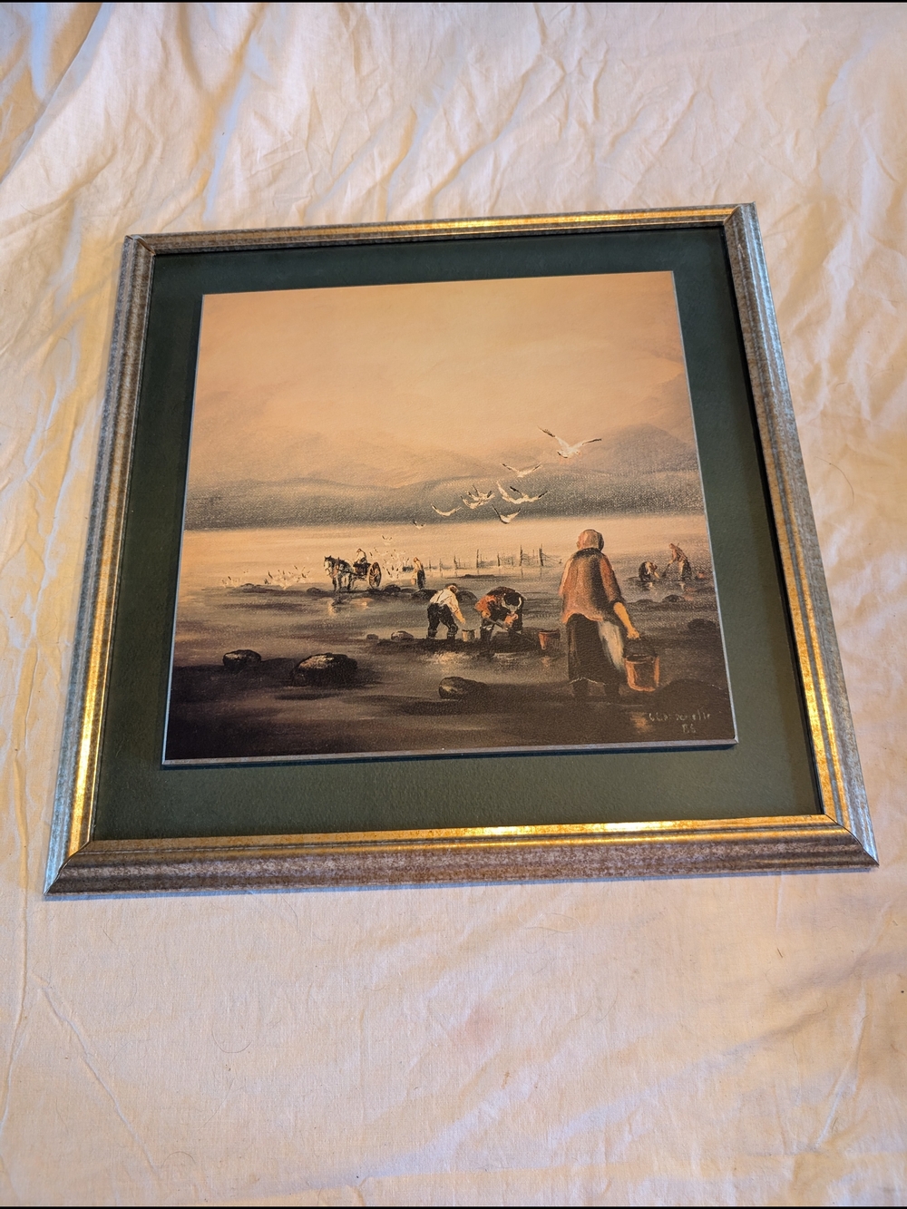 2/60$ Vintage Coastal Gathering Wall Art in Green and Silver